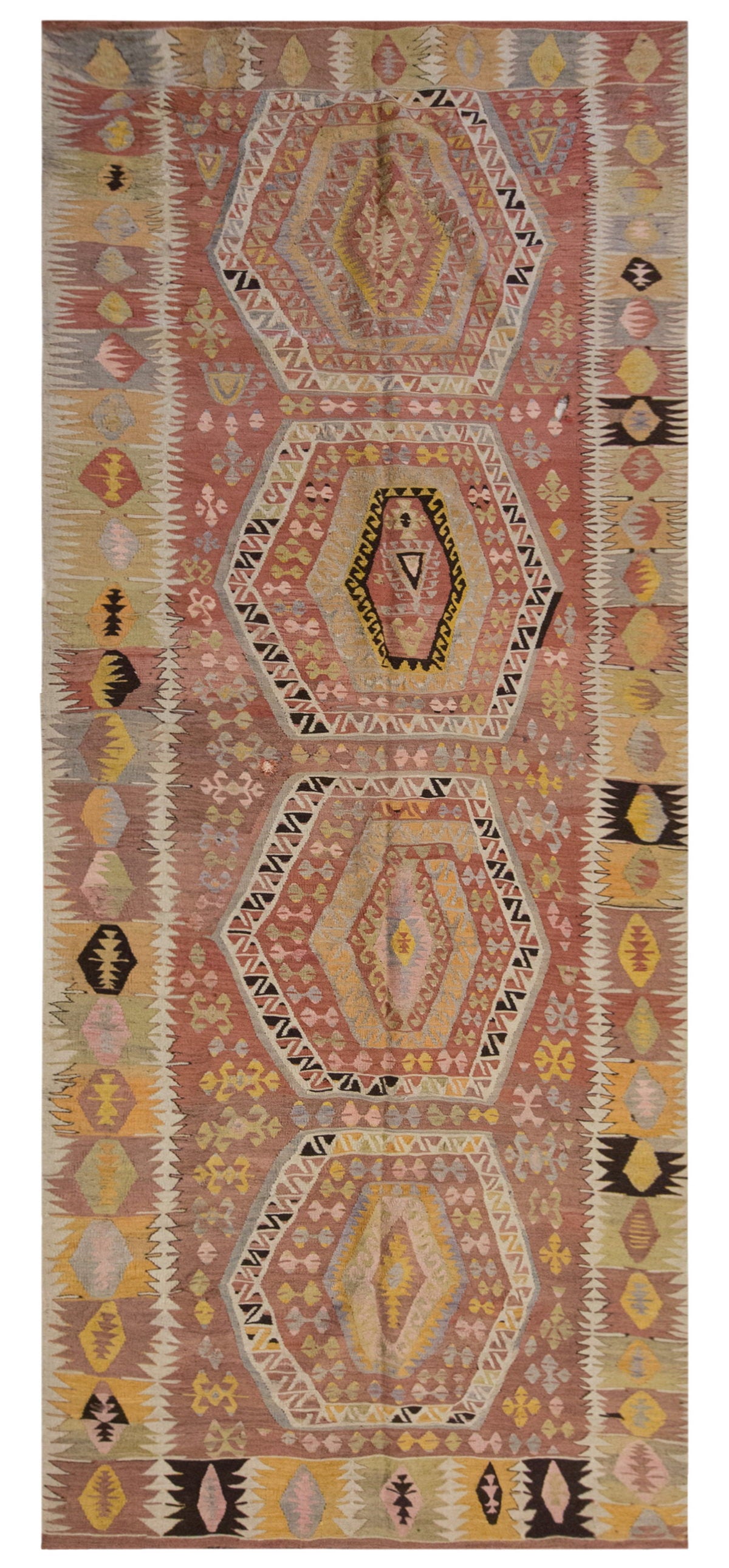 Vintage Large Konta Kilim, 136 x 330 cm / 4.6 x 11 ft Kilim