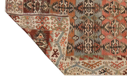 Vintage Large Konya Alibeyhöyük Kilim, 162 x 358 cm / 5.4 x 11.9 ft Kilim