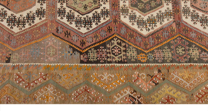 Vintage Large Konya Hotamış Kilim, 187 x 394 cm / 6.2 x 13 ft Kilim