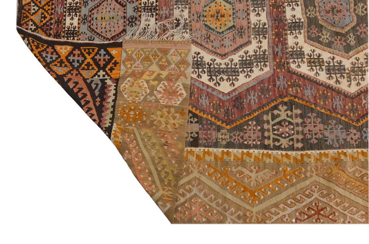 Vintage Large Konya Hotamış Kilim, 187 x 394 cm / 6.2 x 13 ft Kilim