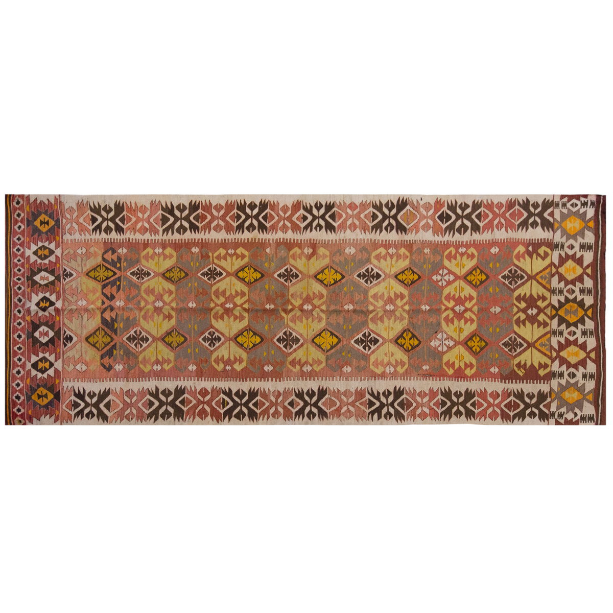 Vintage Large Konya Kilim, 126 x 323 cm / 4.2 x 10.7 ft Kilim