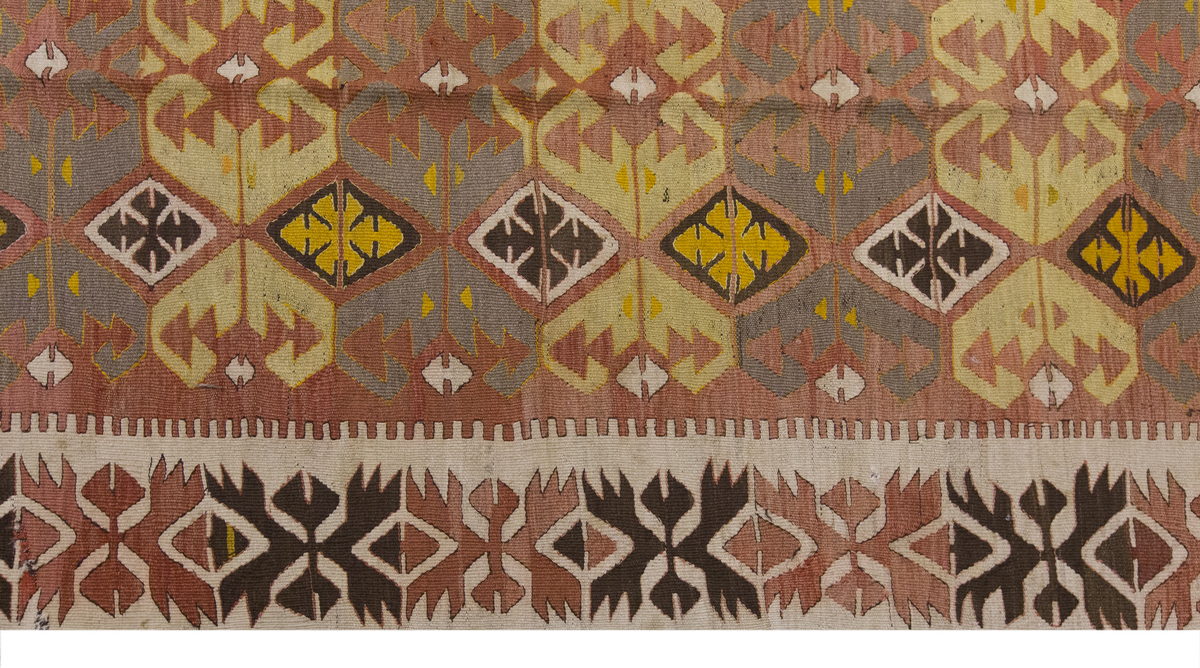 Vintage Large Konya Kilim, 126 x 323 cm / 4.2 x 10.7 ft Kilim