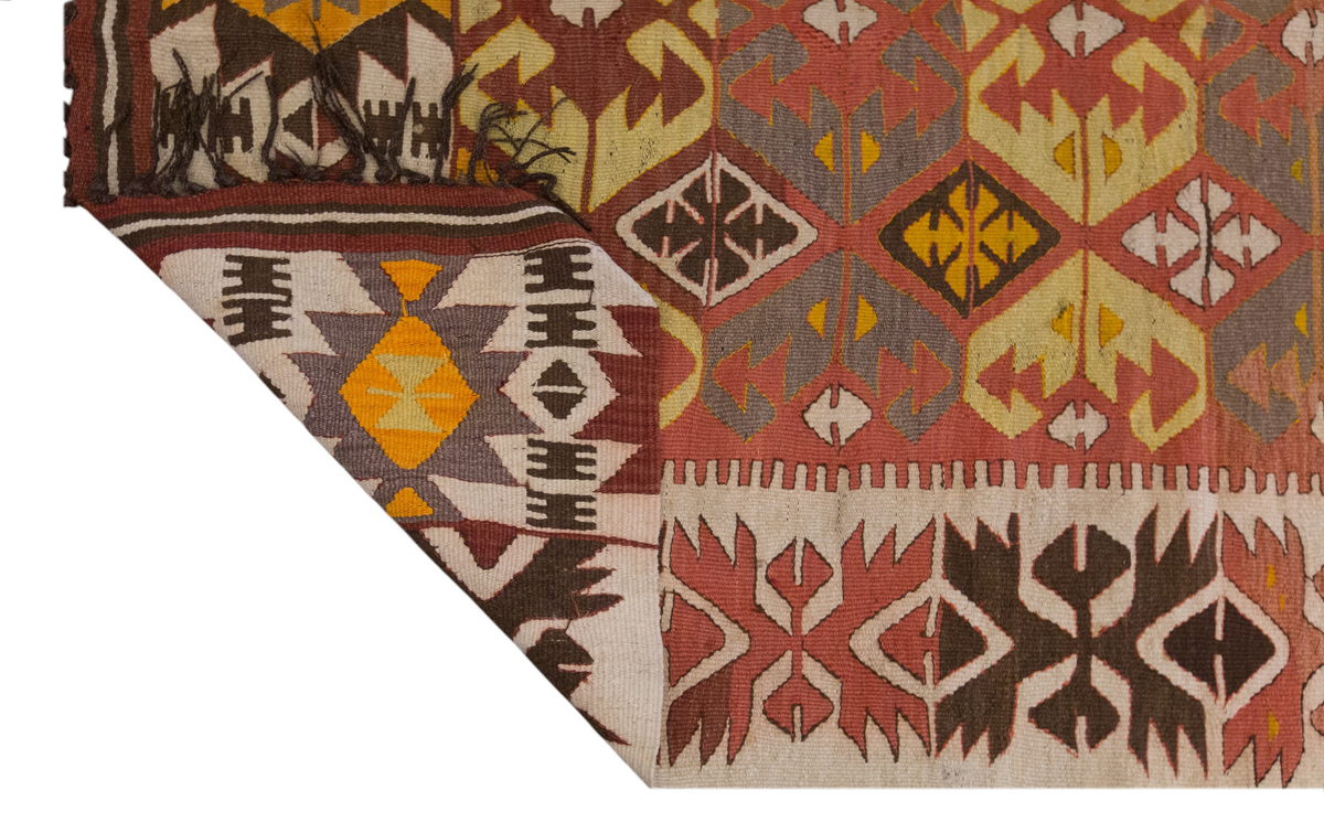 Vintage Large Konya Kilim, 126 x 323 cm / 4.2 x 10.7 ft Kilim