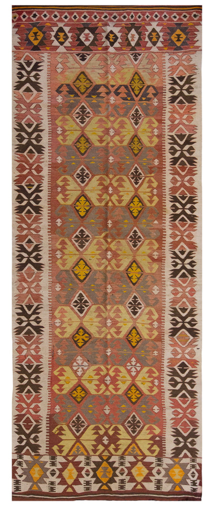 Vintage Large Konya Kilim, 126 x 323 cm / 4.2 x 10.7 ft Kilim