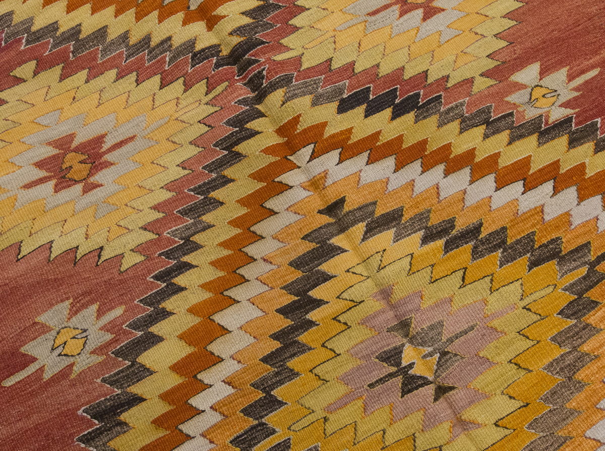 Vintage Large Konya Kilim, 142 x 359 cm / 4.8 x 11.9 ft Kilim