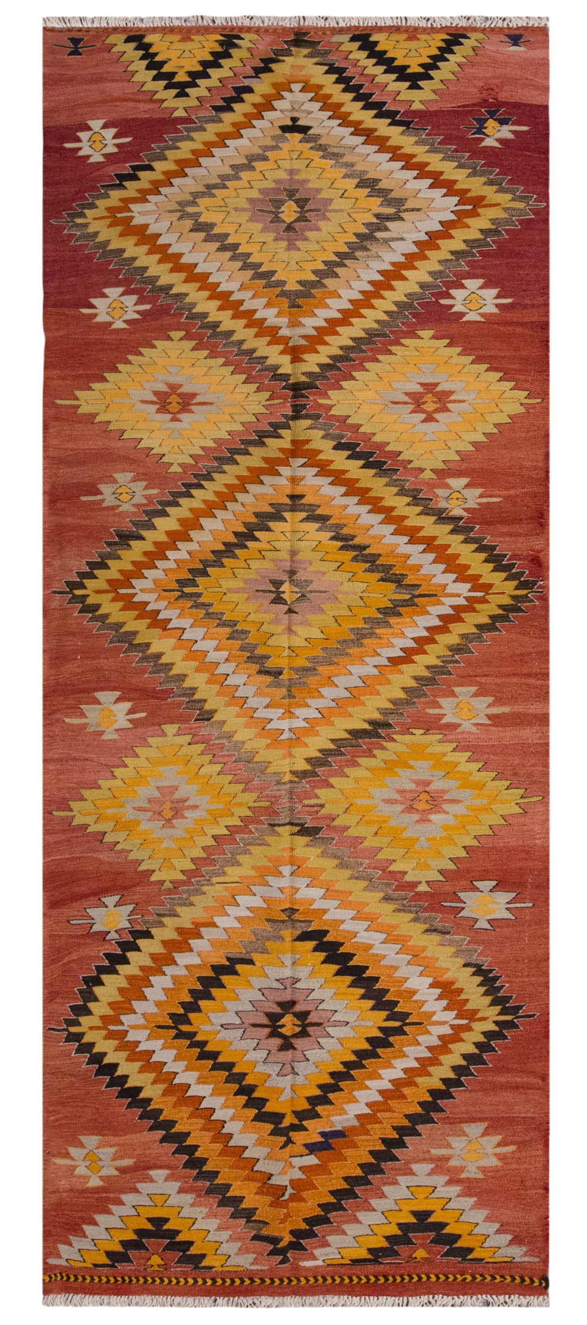Vintage Large Konya Kilim, 142 x 359 cm / 4.8 x 11.9 ft Kilim