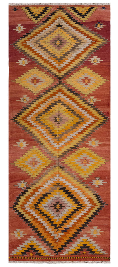 Vintage Large Konya Kilim, 142 x 359 cm / 4.8 x 11.9 ft Kilim