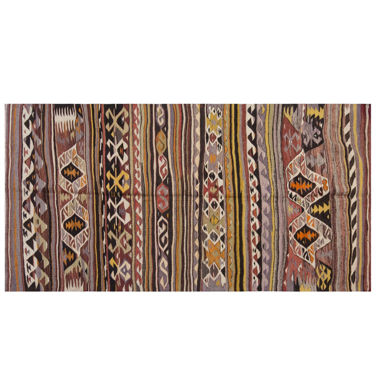 Vintage Large Konya Kilim, 144 x 284 cm / 4.9 x 9.4 ft Kilim