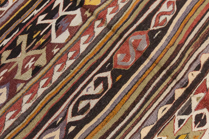 Vintage Large Konya Kilim, 144 x 284 cm / 4.9 x 9.4 ft Kilim