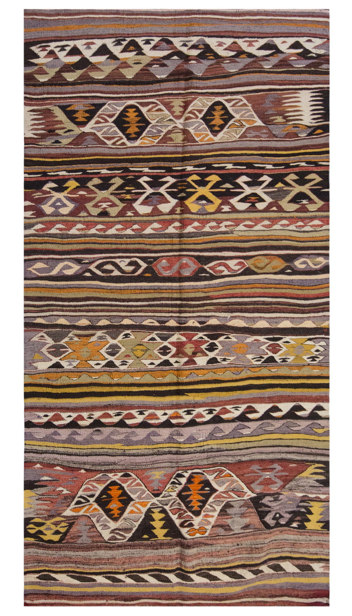 Vintage Large Konya Kilim, 144 x 284 cm / 4.9 x 9.4 ft Kilim
