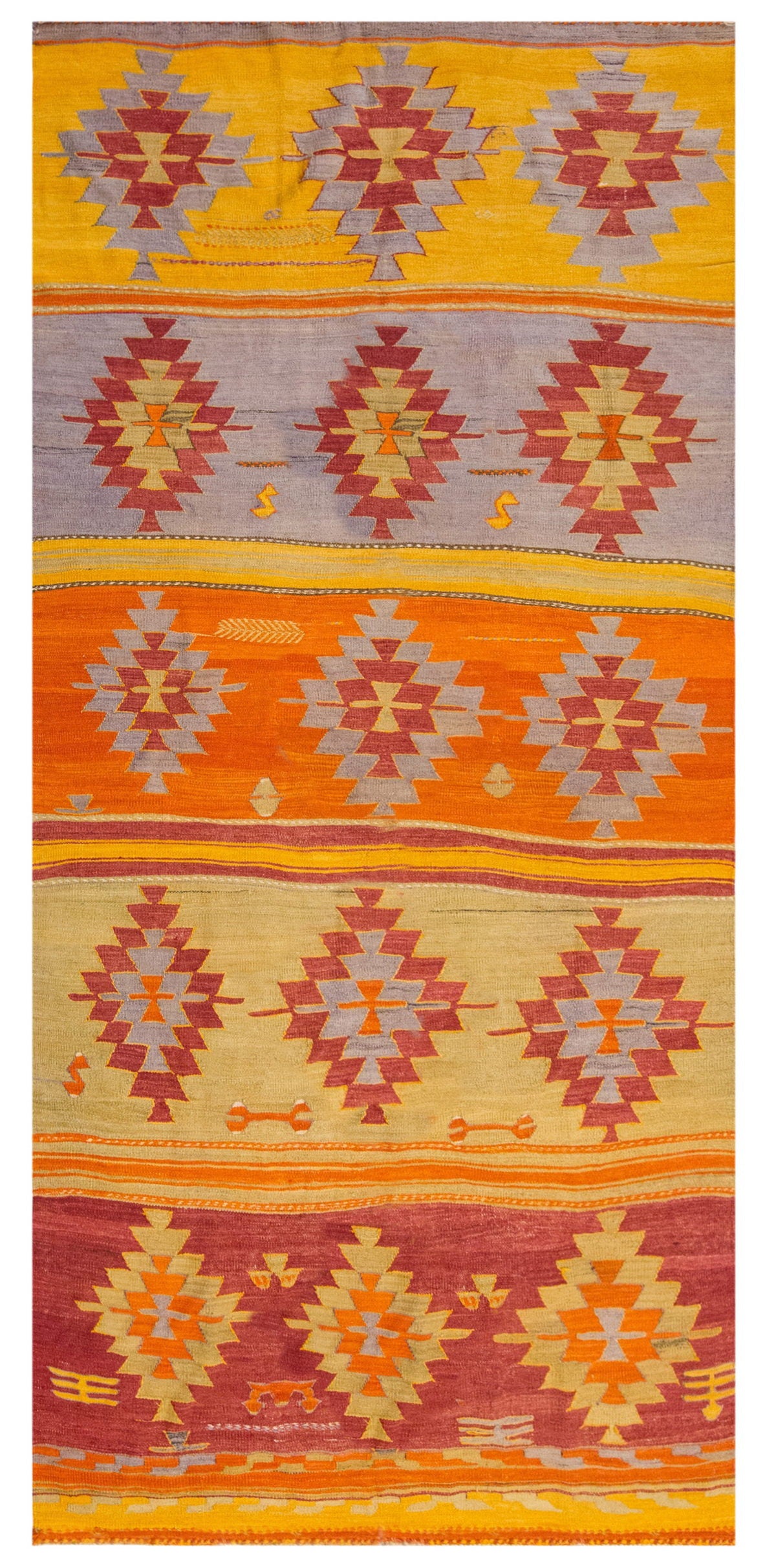 Vintage Large Konya Kilim, 146 x 314 cm / 4.9 x 10.4 ft Kilim