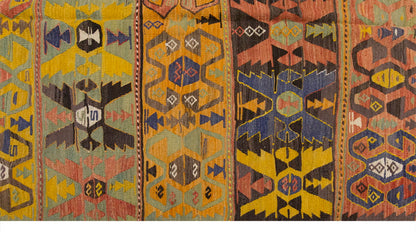 Vintage Large Konya Kilim, 150 x 372 cm / 5 x 12.2 ft Kilim
