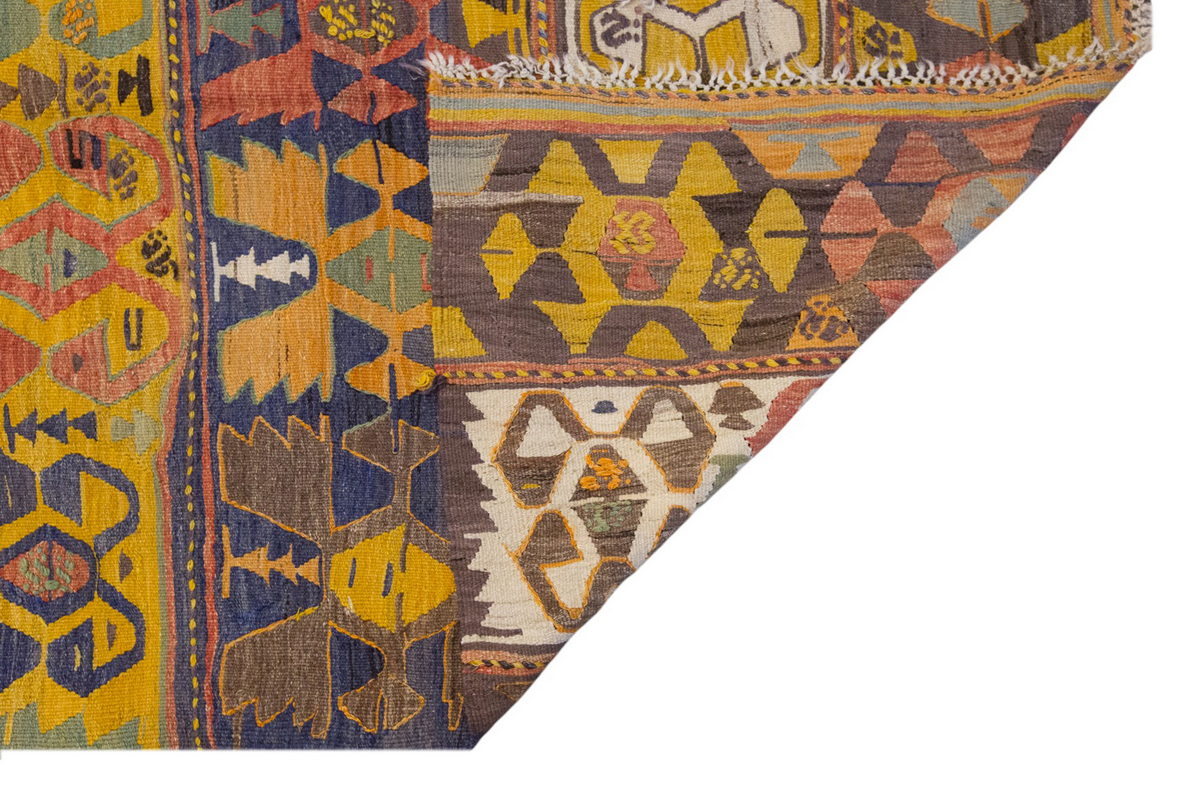 Vintage Large Konya Kilim, 150 x 372 cm / 5 x 12.2 ft Kilim