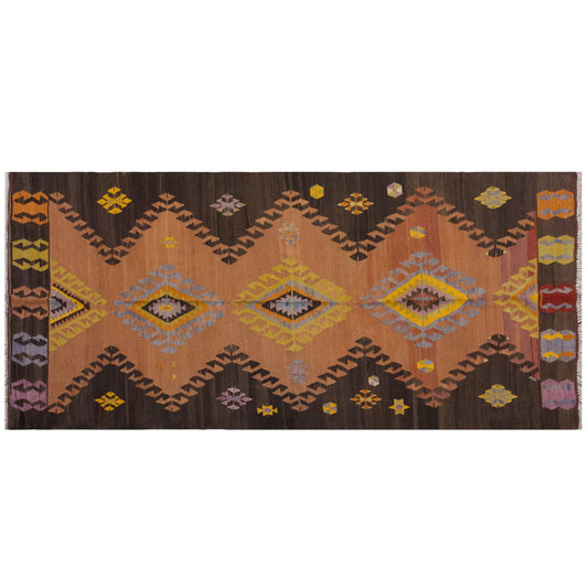 Vintage Large Konya Kilim, 155 x 340 cm / 5.1 x 11.2 ft Kilim