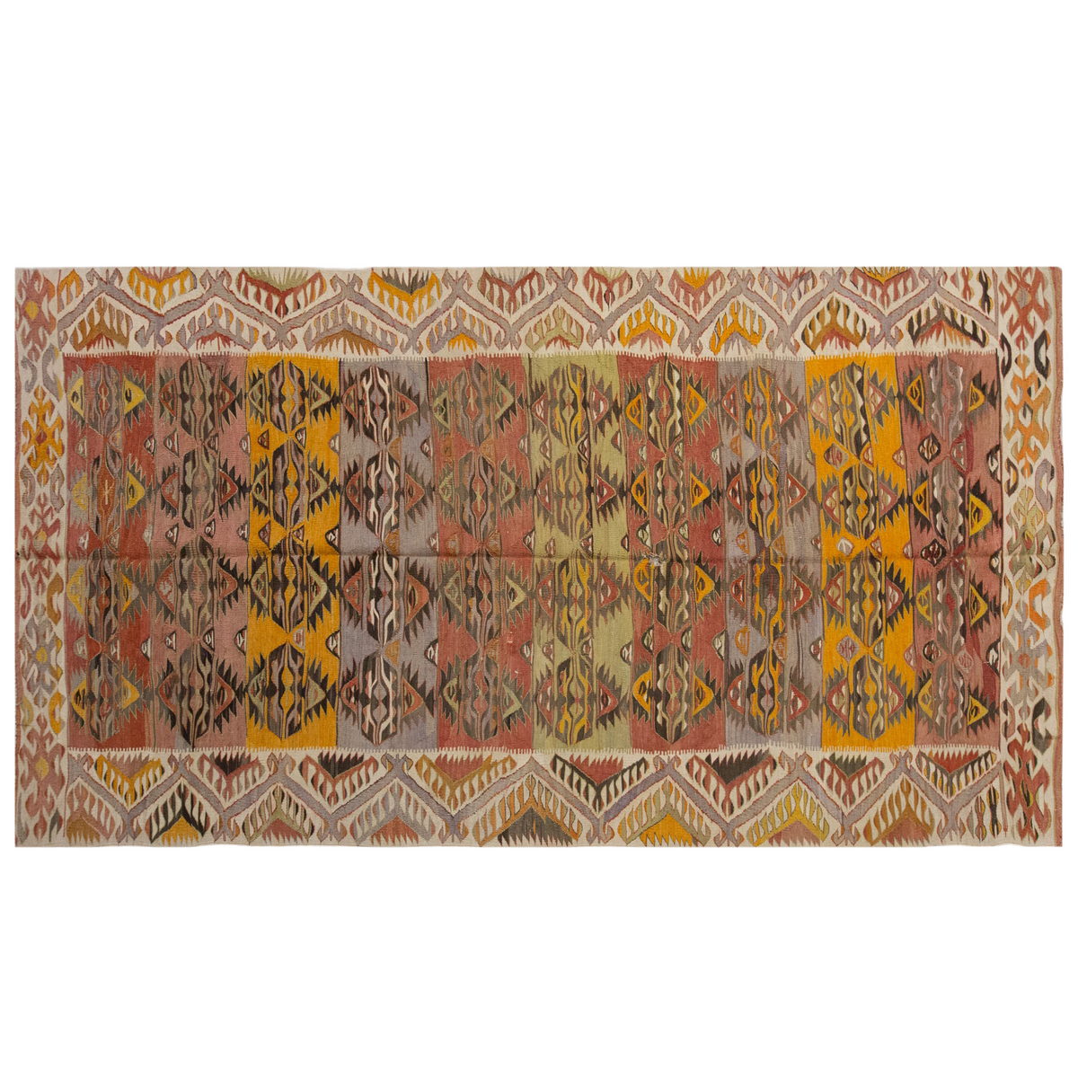 Vintage Large Konya Kilim, 156 x 282 cm / 5.1 x 9.3 ft Kilim