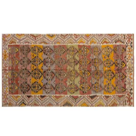 Vintage Large Konya Kilim, 156 x 282 cm / 5.1 x 9.3 ft Kilim