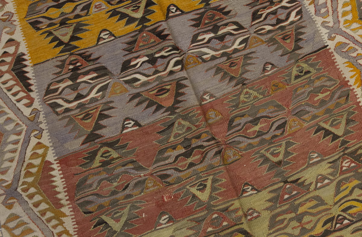Vintage Large Konya Kilim, 156 x 282 cm / 5.1 x 9.3 ft Kilim