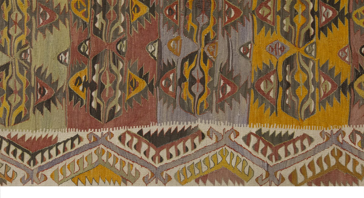 Vintage Large Konya Kilim, 156 x 282 cm / 5.1 x 9.3 ft Kilim