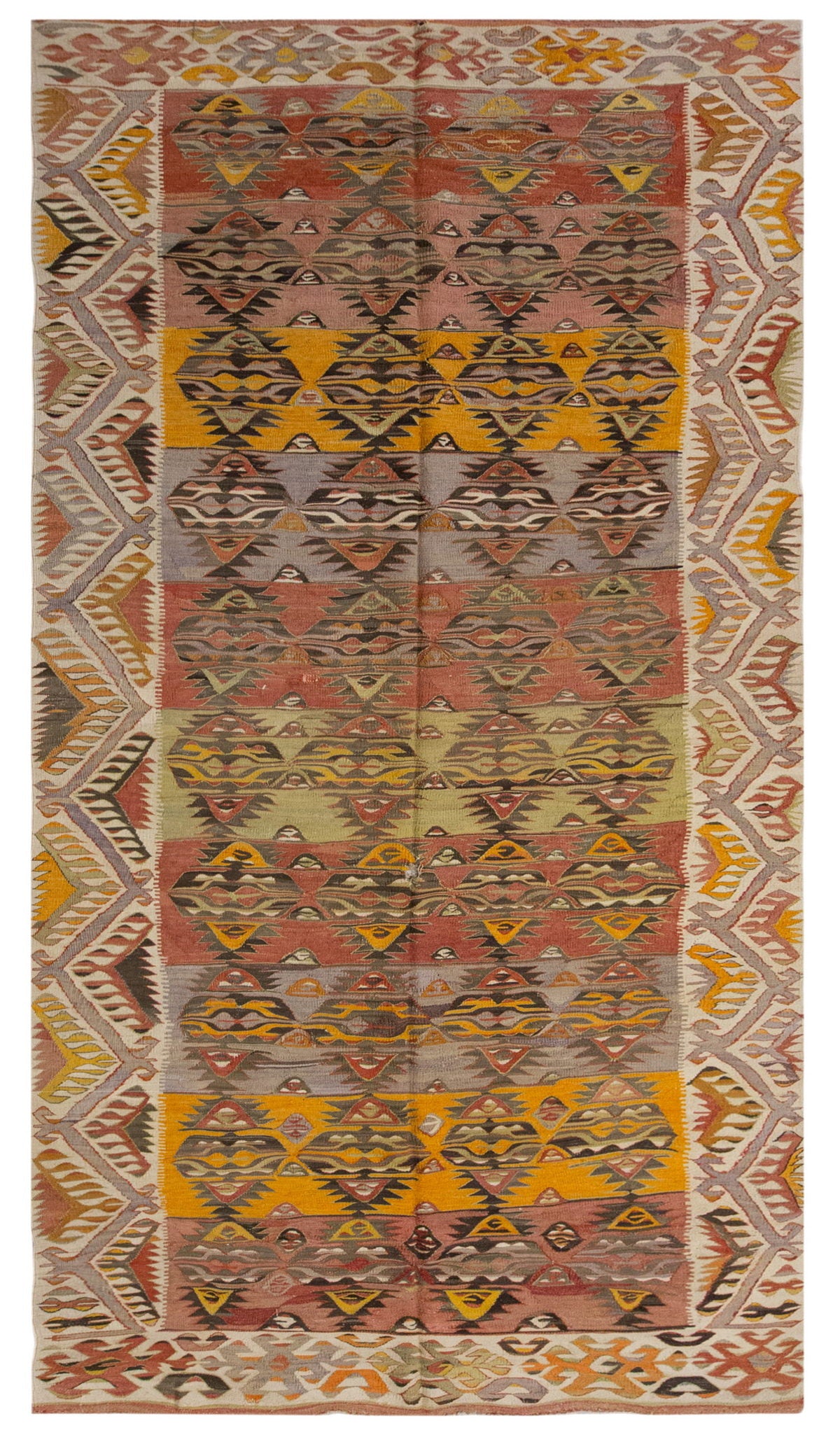 Vintage Large Konya Kilim, 156 x 282 cm / 5.1 x 9.3 ft Kilim