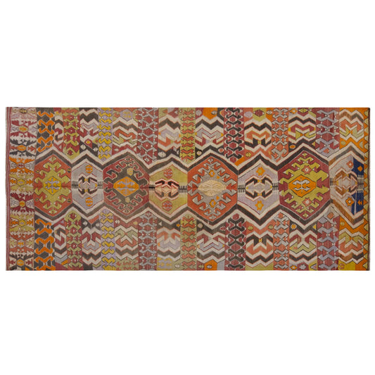 Vintage Large Konya Kilim, 156 x 349 cm / 5.1 x 11.5 ft Kilim