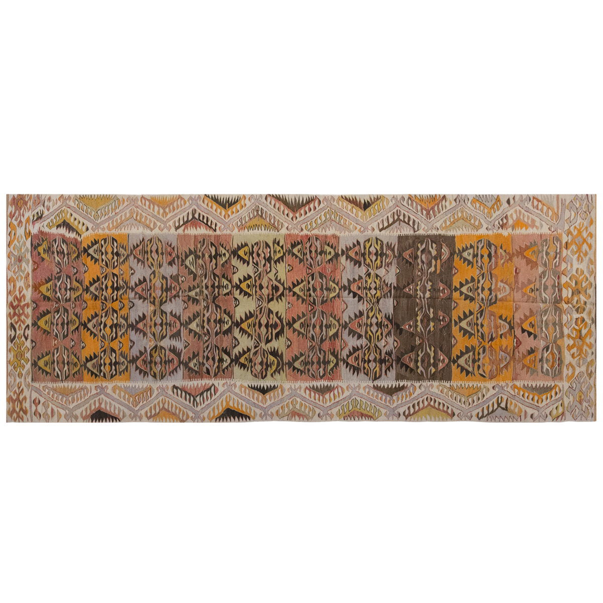 Vintage Large Konya Kilim, 157 x 404 cm / 5.2 x 13.3 ft Kilim