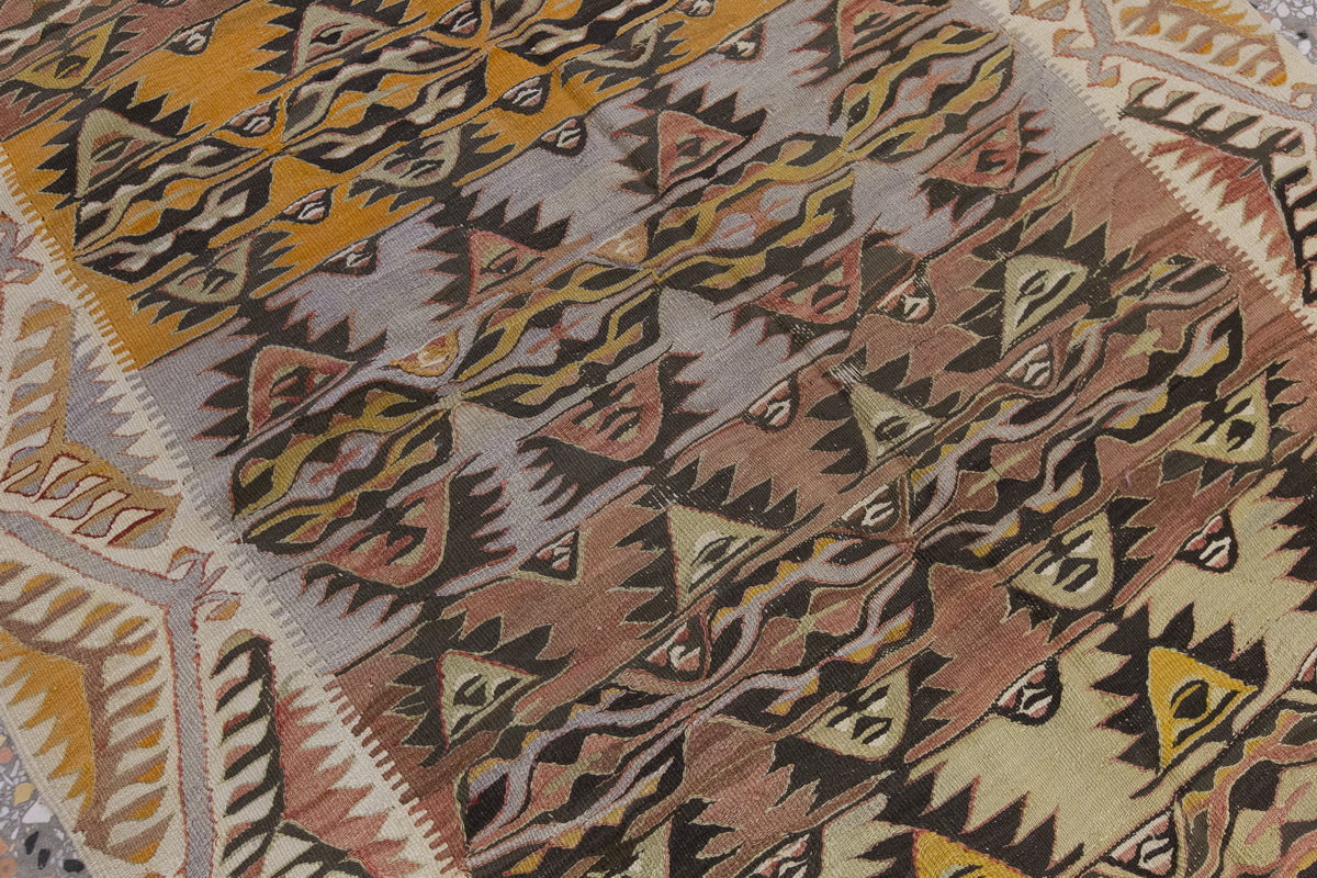 Vintage Large Konya Kilim, 157 x 404 cm / 5.2 x 13.3 ft Kilim
