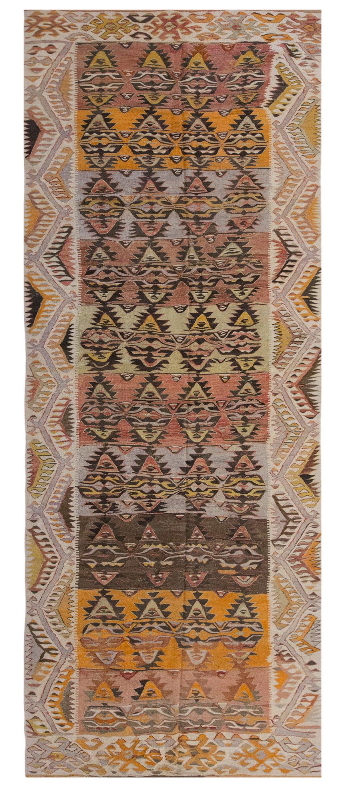 Vintage Large Konya Kilim, 157 x 404 cm / 5.2 x 13.3 ft Kilim