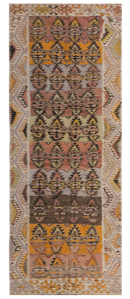 Vintage Large Konya Kilim, 157 x 404 cm / 5.2 x 13.3 ft Kilim