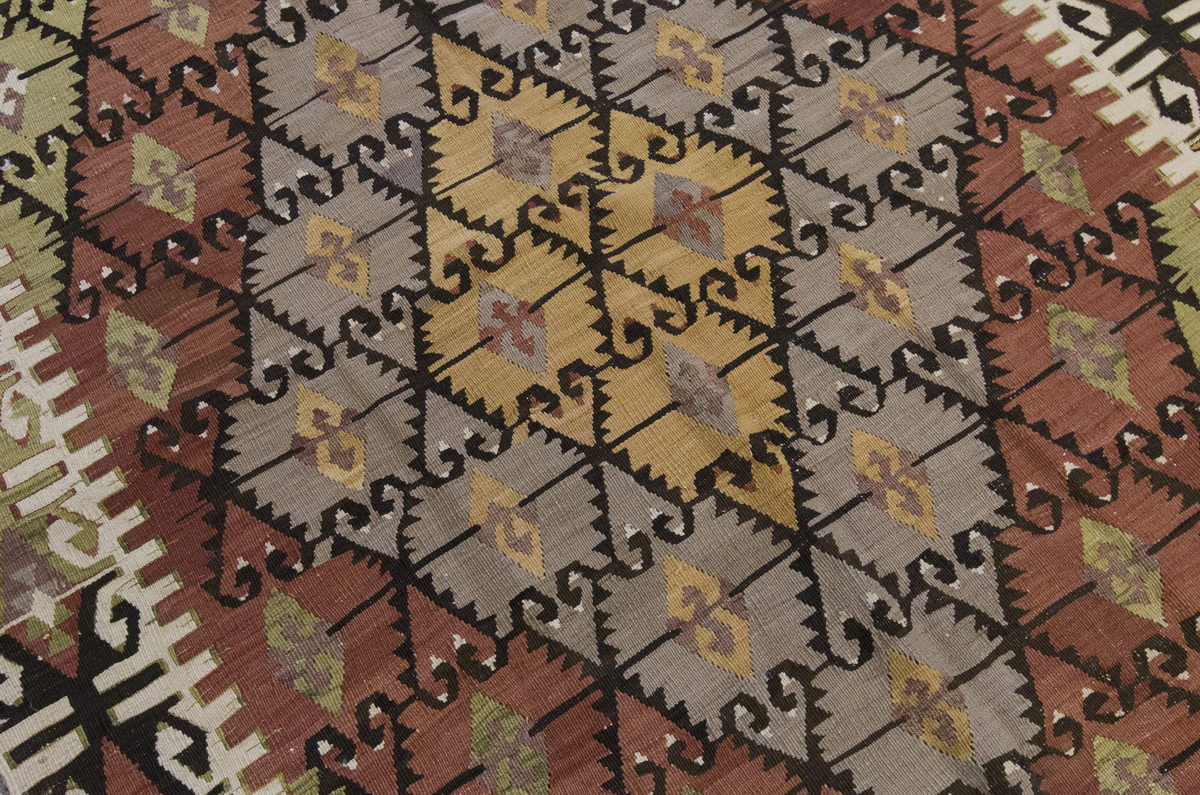 Vintage Large Konya Kilim, 157 x 405 cm / 5.2 x 13.3 ft Kilim