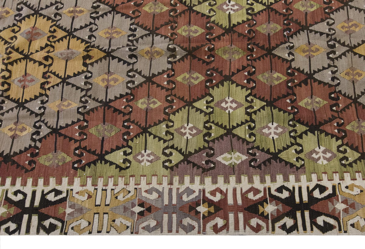 Vintage Large Konya Kilim, 157 x 405 cm / 5.2 x 13.3 ft Kilim