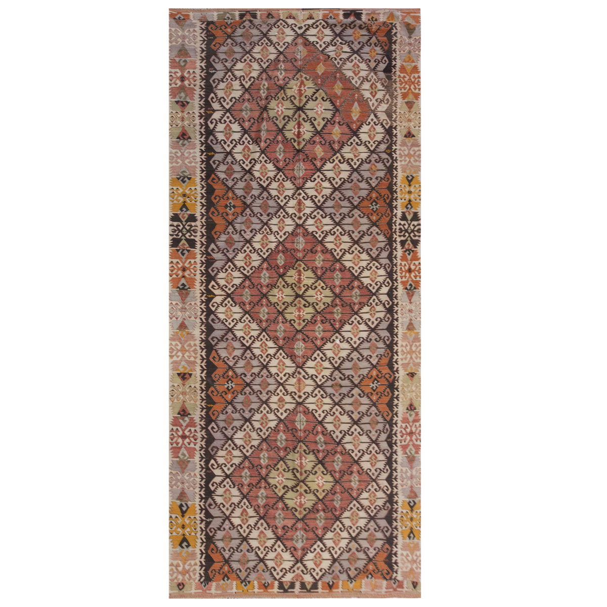 Vintage Large Konya Kilim, 161 x 385 cm / 5.3 x 12.8 ft Kilim