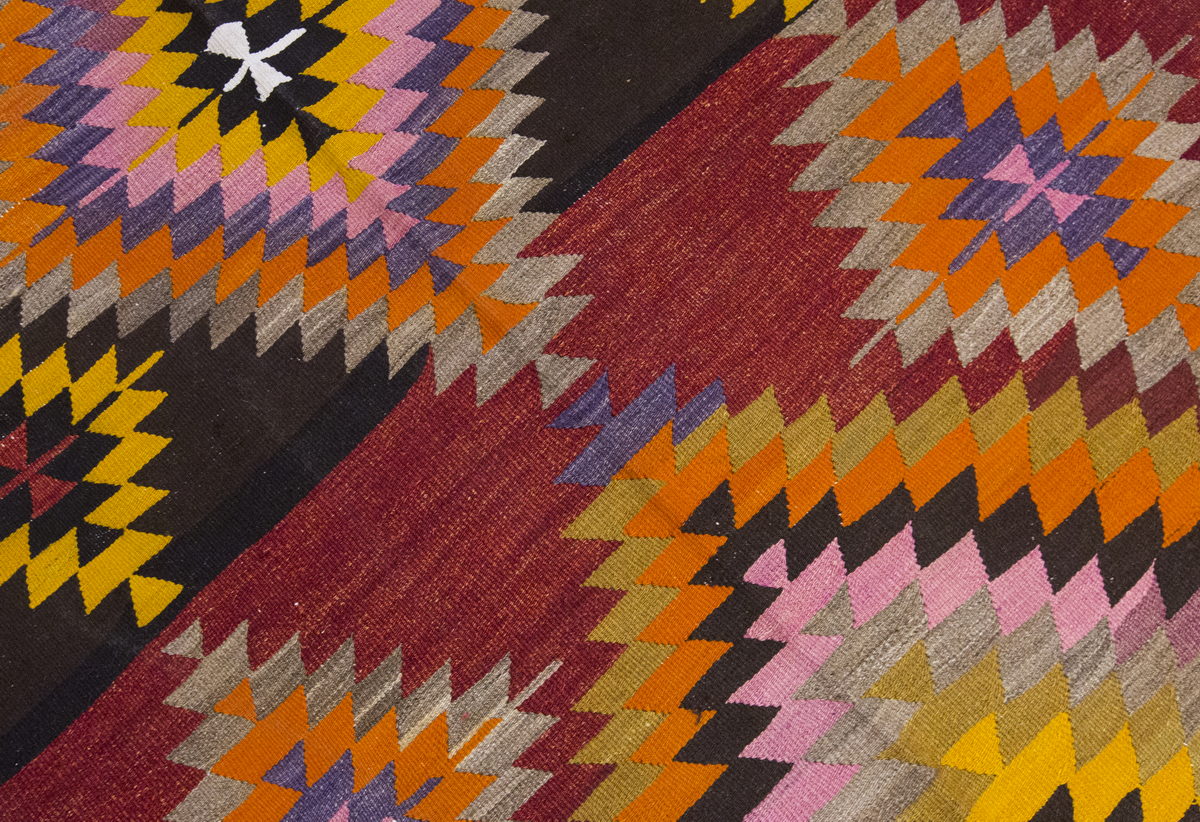 Vintage Large Konya Kilim, 162 x 372 cm / 5.4 x 12.2 ft Kilim