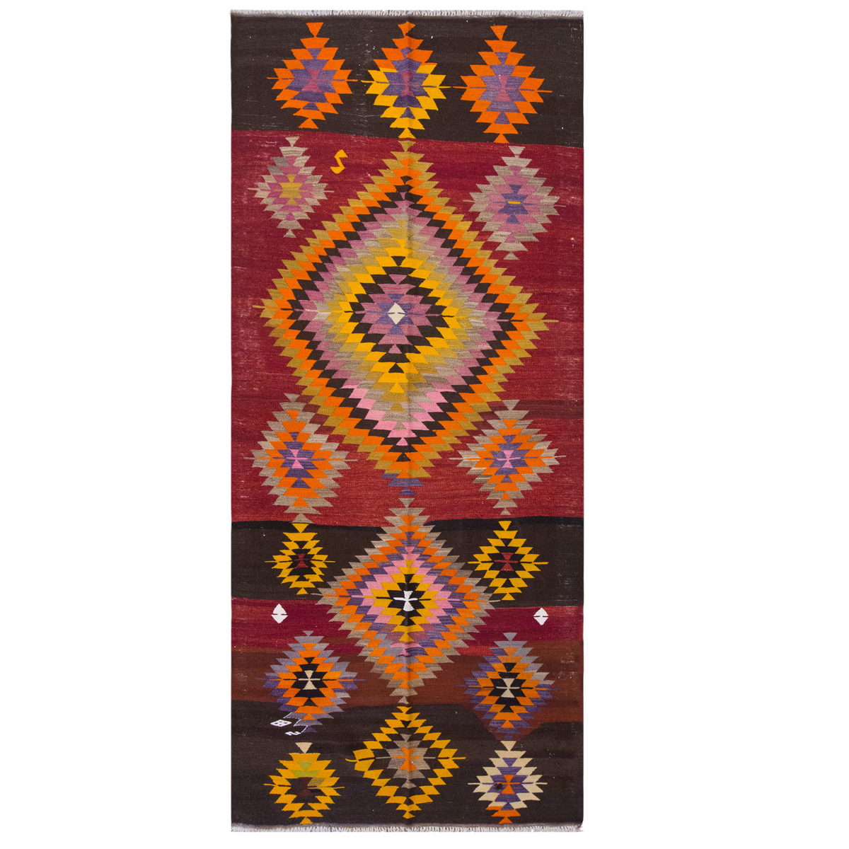 Vintage Large Konya Kilim, 162 x 372 cm / 5.4 x 12.2 ft Kilim