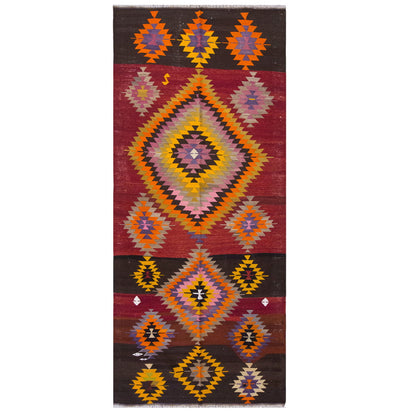 Vintage Large Konya Kilim, 162 x 372 cm / 5.4 x 12.2 ft Kilim
