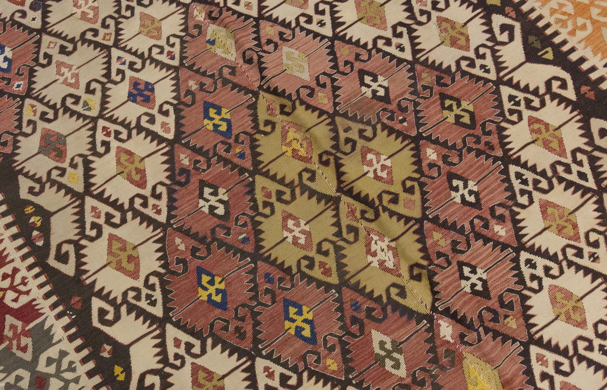 Vintage Large Konya Kilim, 164 x 450 cm / 5.5 x 14.9 ft Kilim