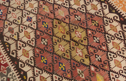 Vintage Large Konya Kilim, 164 x 450 cm / 5.5 x 14.9 ft Kilim