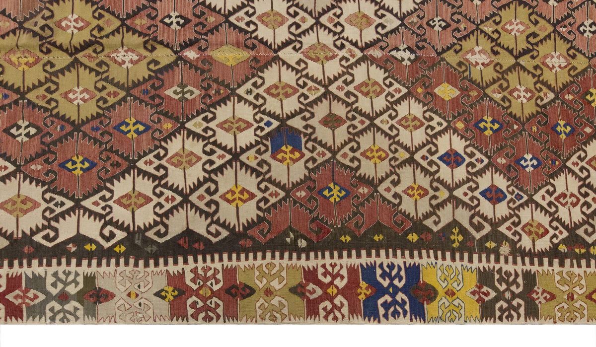 Vintage Large Konya Kilim, 164 x 450 cm / 5.5 x 14.9 ft Kilim