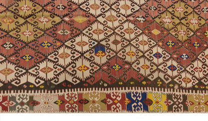 Vintage Large Konya Kilim, 164 x 450 cm / 5.5 x 14.9 ft Kilim