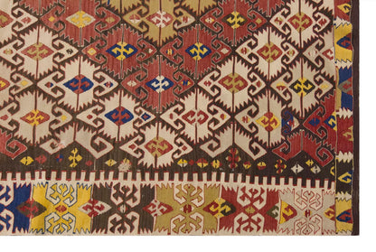 Vintage Large Konya Kilim, 164 x 450 cm / 5.5 x 14.9 ft Kilim
