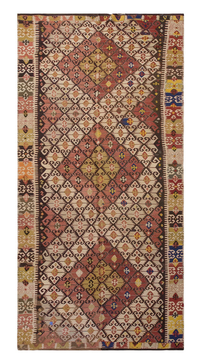 Vintage Large Konya Kilim, 164 x 450 cm / 5.5 x 14.9 ft Kilim