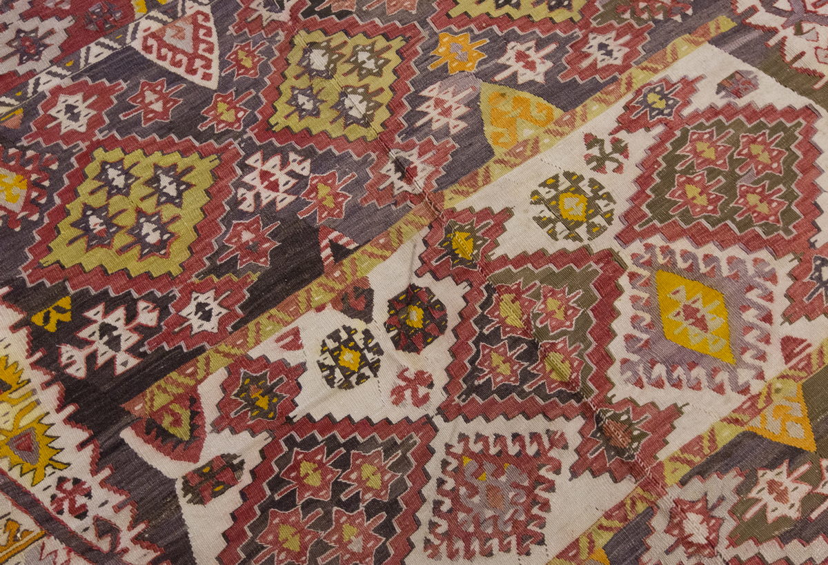 Vintage Large Konya Kilim, 166 x 359 cm / 5.5 x 11.9 ft Kilim