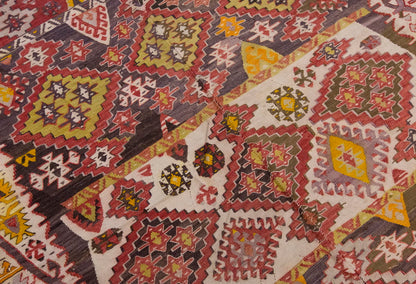 Vintage Large Konya Kilim, 166 x 359 cm / 5.5 x 11.9 ft Kilim