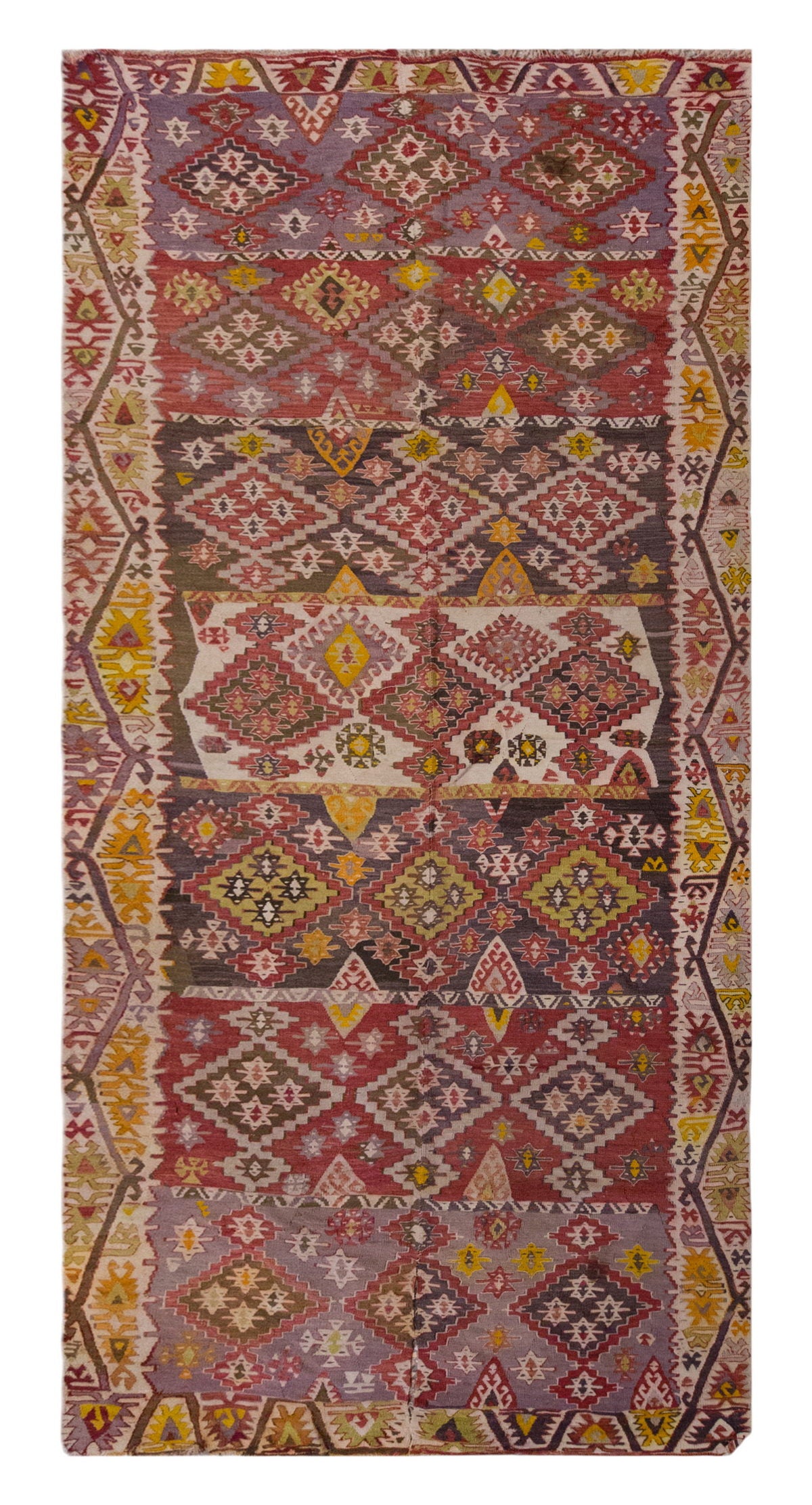 Vintage Large Konya Kilim, 166 x 359 cm / 5.5 x 11.9 ft Kilim