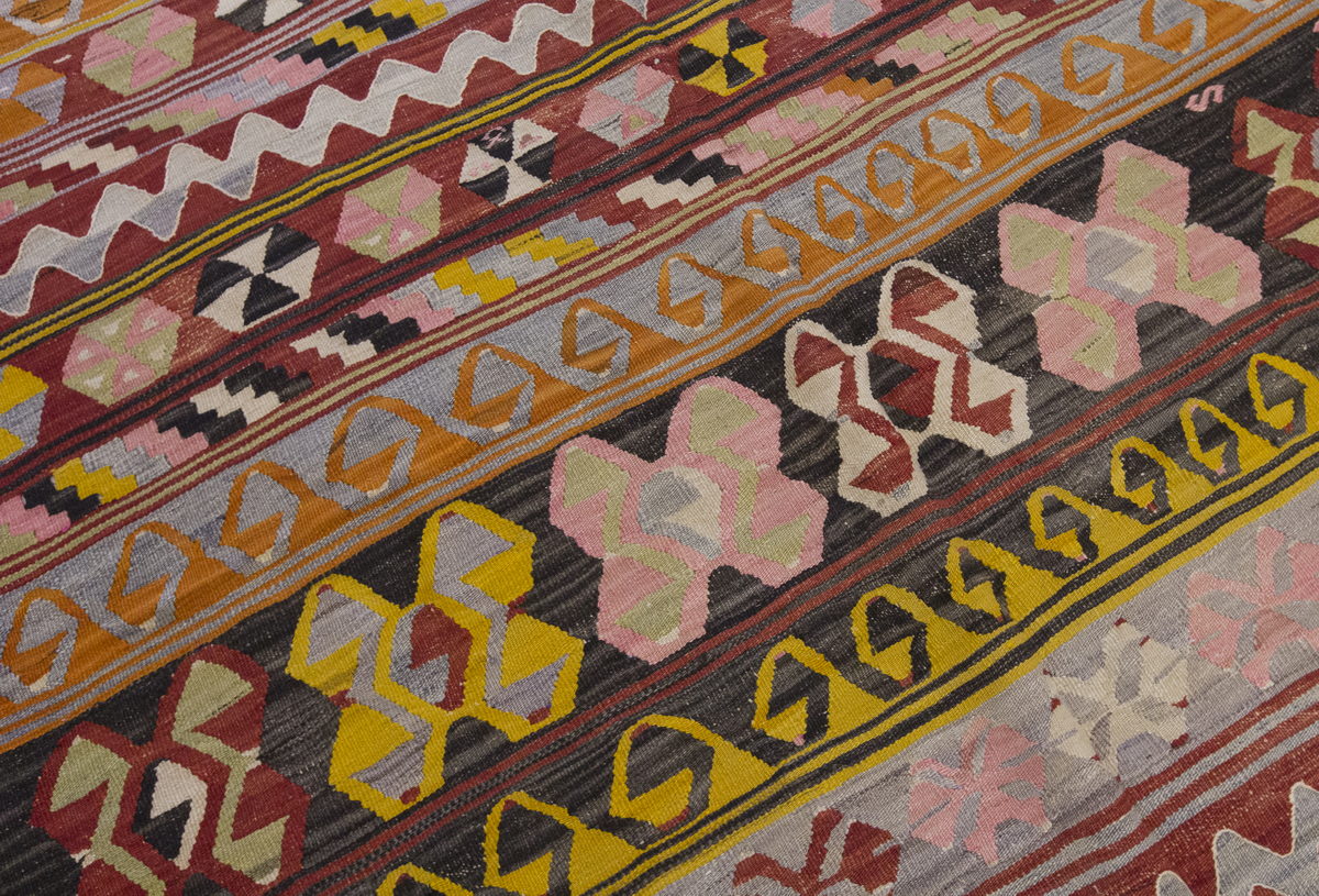 Vintage Large Konya Kilim, 167 x 340 cm / 5.6 x 11.2 ftKilim