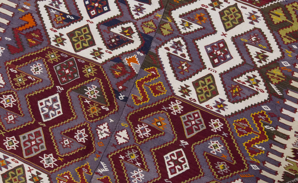 Vintage Large Konya Kilim, 168 x 357 cm / 5.6 x 11.9 ft Kilim