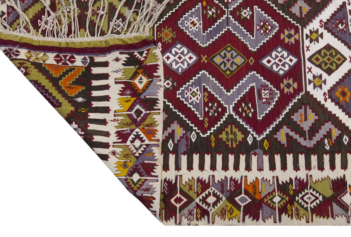 Vintage Large Konya Kilim, 168 x 357 cm / 5.6 x 11.9 ft Kilim