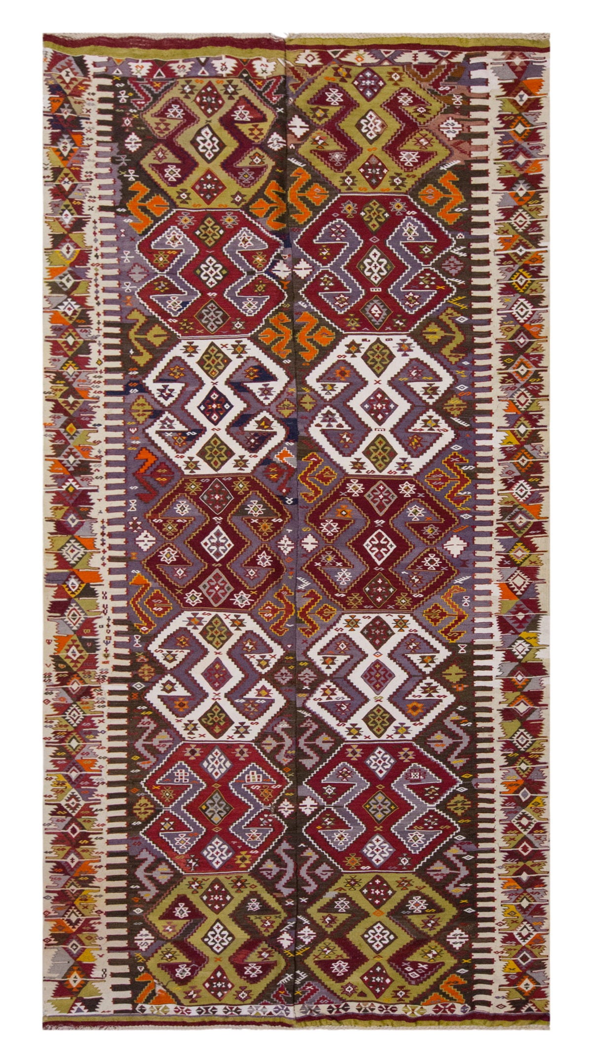 Vintage Large Konya Kilim, 168 x 357 cm / 5.6 x 11.9 ft Kilim