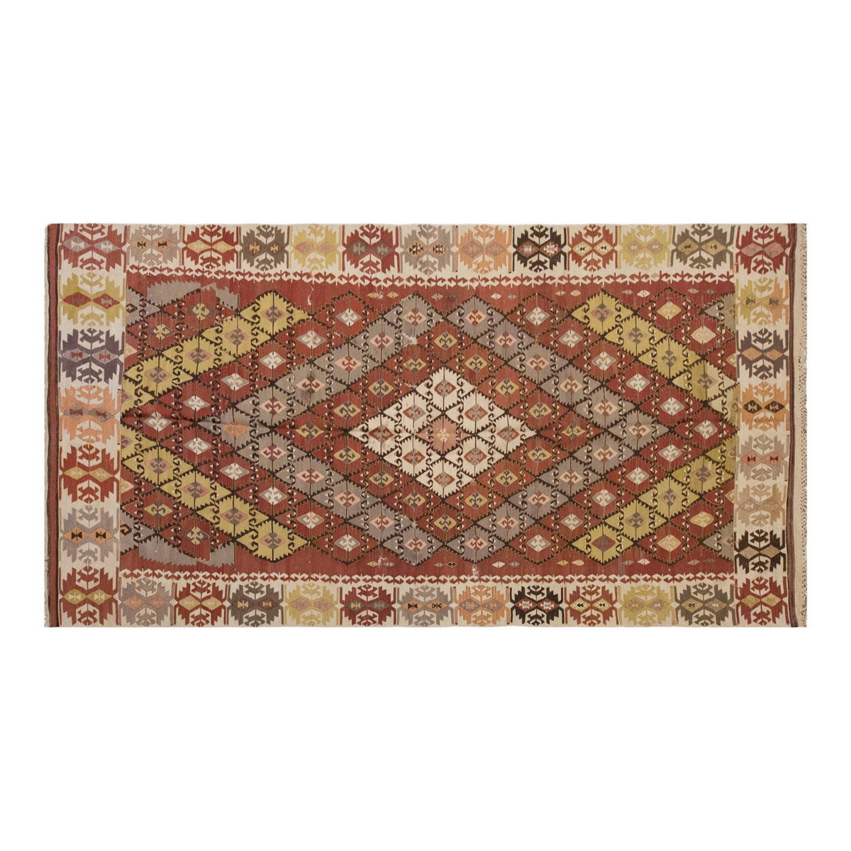 Vintage Large Konya Kilim, 171 x 431 cm / 5.7 x 14.2 ft Kilim