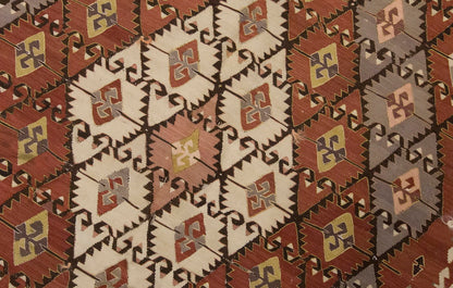 Vintage Large Konya Kilim, 171 x 431 cm / 5.7 x 14.2 ft Kilim