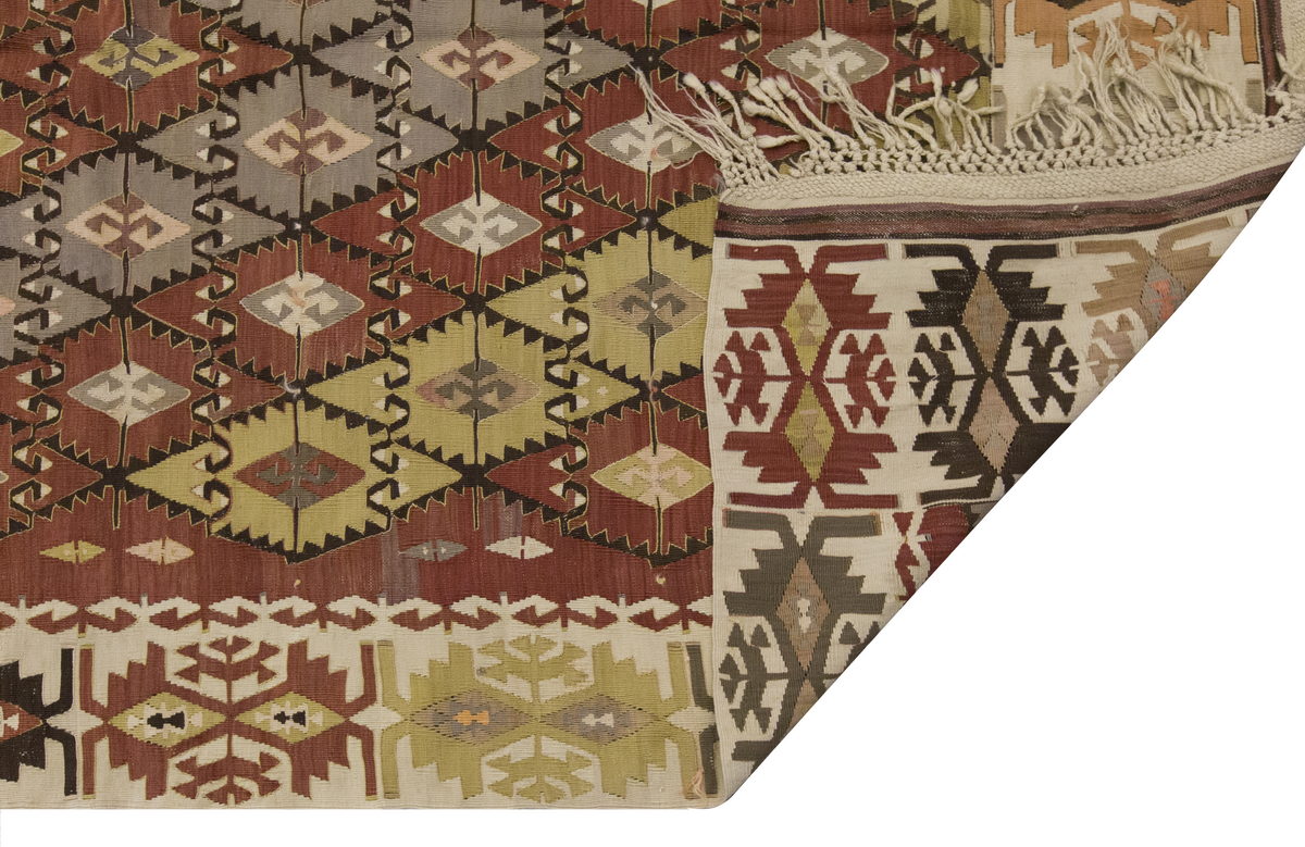 Vintage Large Konya Kilim, 171 x 431 cm / 5.7 x 14.2 ft Kilim